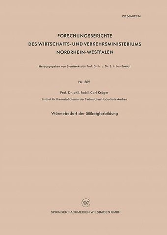 Wärmebedarf der Silikatglasbildung