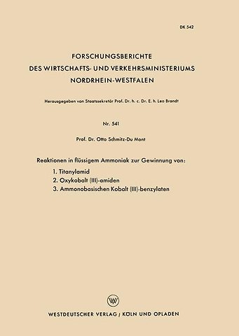 Reaktionen in flüssigem Ammoniak zur Gewinnung von: 1. Titanylamid. 2. Oxykobalt (III)-amiden. 3. Ammonobasischen Kobalt (III)-benzylaten