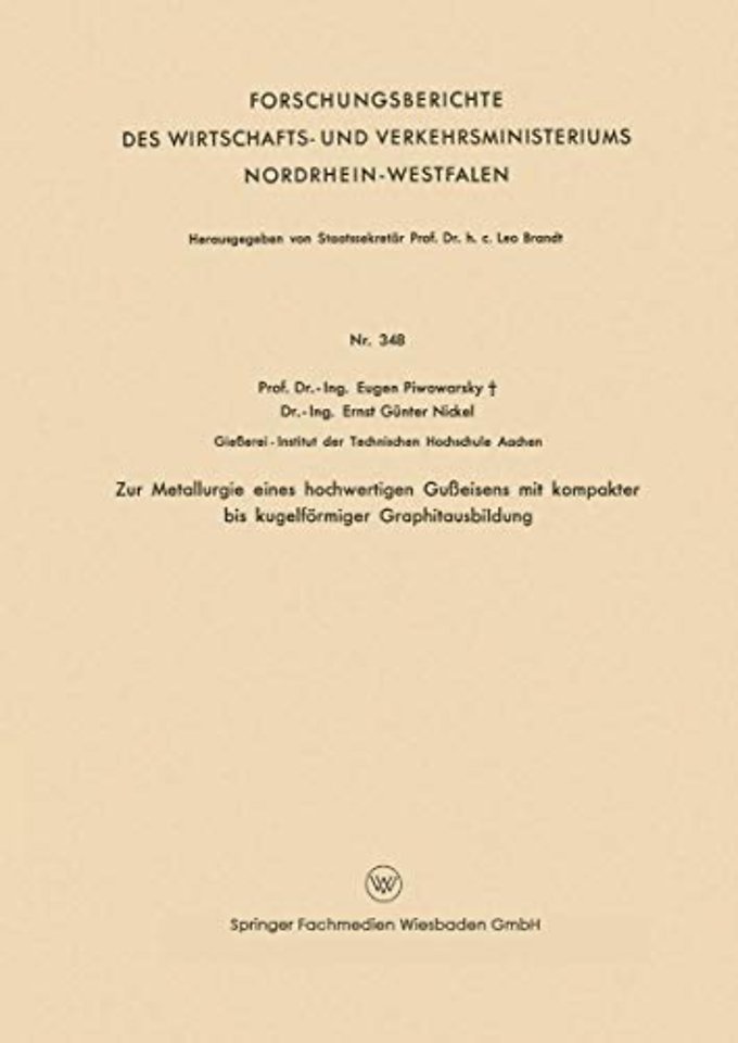 Zur Metallurgie eines hochwertigen Gußeisens mit kompakter bis kugelförmiger Graphitausbildung