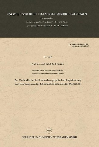 Zur Methodik der fortlaufenden graphischen Registrierung von Bewegungen der Gliedmaßengelenke des Menschen