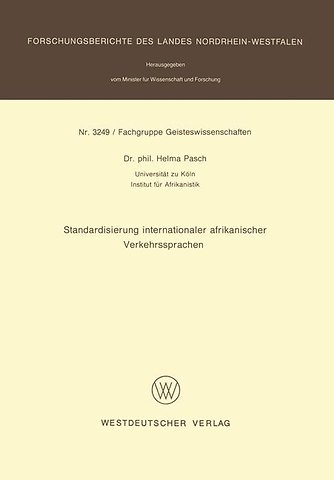 Standardisierung internationaler afrikanischer Verkehrssprachen