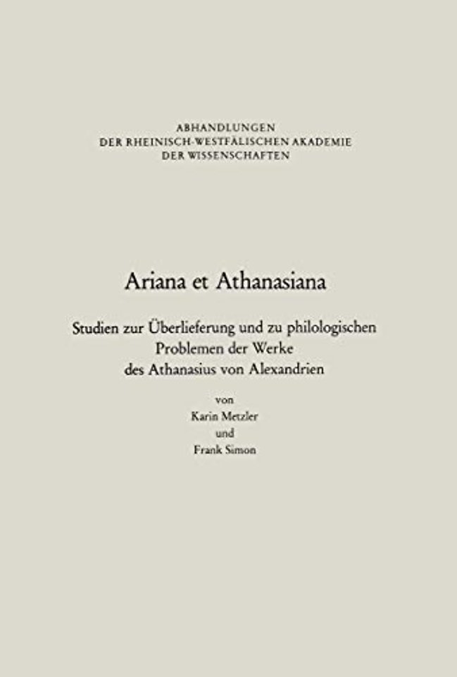 Ariana et Athanasiana