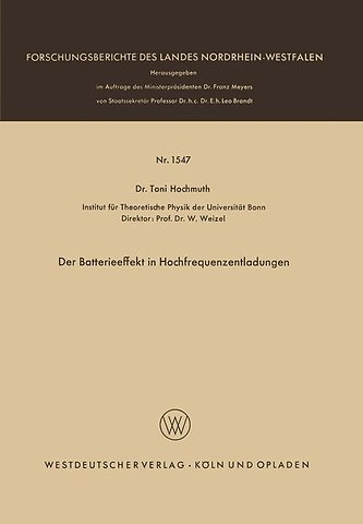 Der Batterieeffekt in Hochfrequenzentladungen
