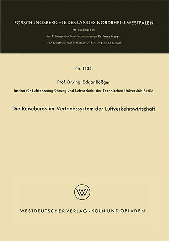 Die Reisebüros im Vertriebssystem der Luftverkehrswirtschaft