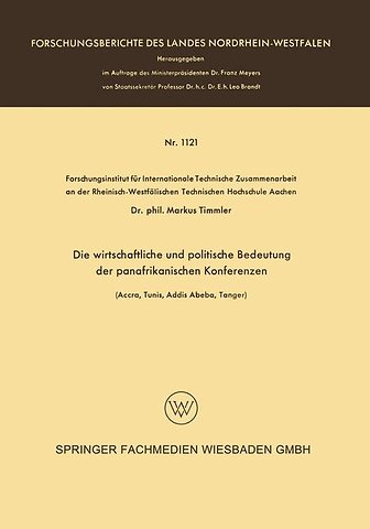 Die wirtschaftliche und politische Bedeutung der panafrikanischen Konferenzen