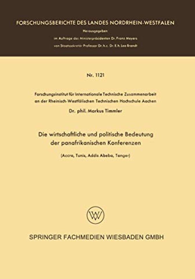 Die wirtschaftliche und politische Bedeutung der panafrikanischen Konferenzen