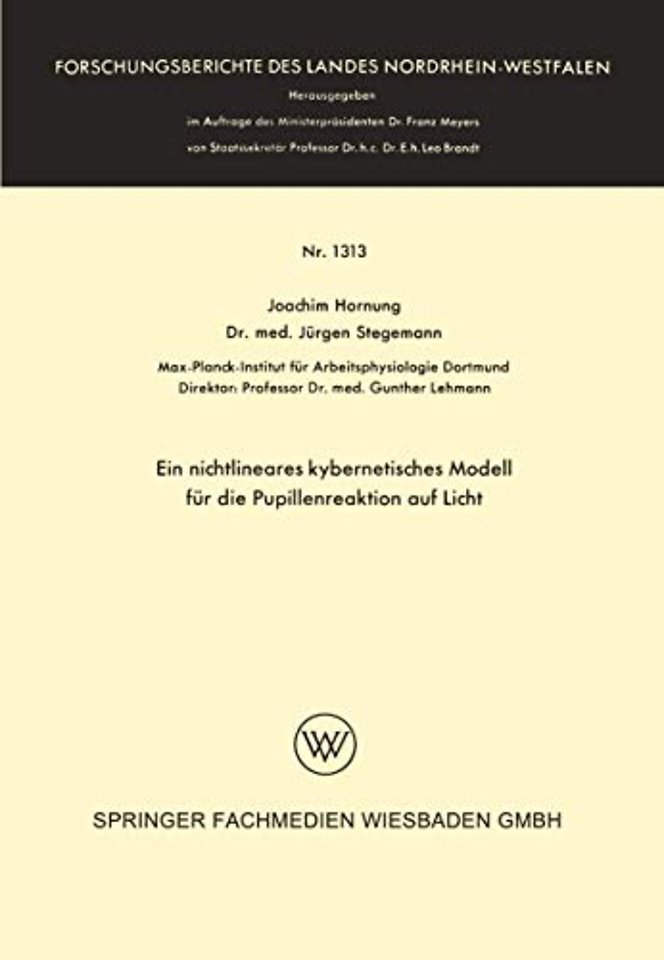 Ein nichtlineares kybernetisches Modell für die Pupillenreaktion auf Licht