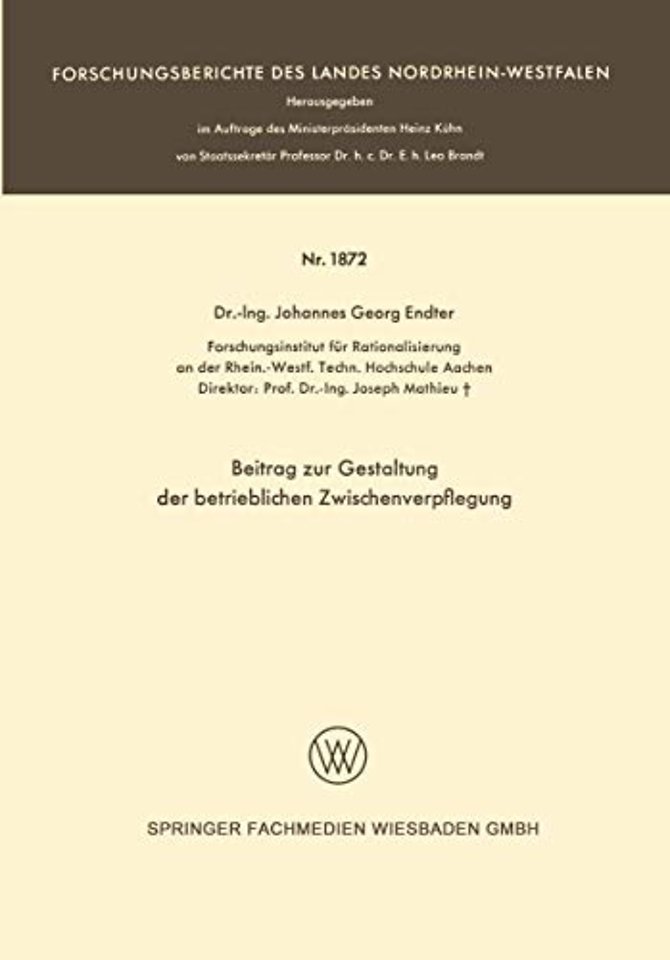 Beitrag zur Gestaltung der betrieblichen Zwischenverpflegung