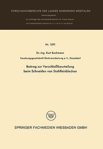Beitrag zur Verschleißbeurteilung beim Schneiden von Stahlfeinblechen