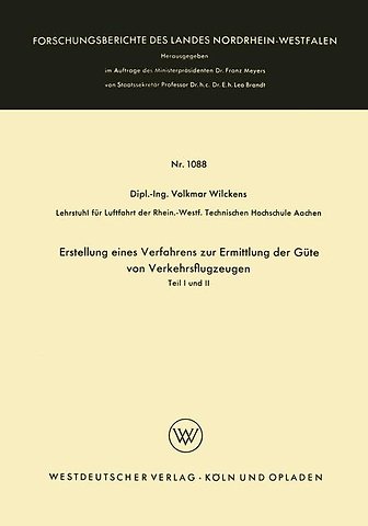 Erstellung eines Verfahrens zur Ermittlung der Güte von Verkehrsflugzeugen