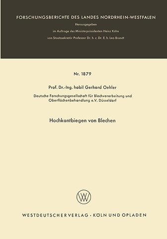 Hochkantbiegen von Blechen