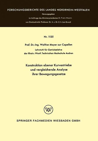 Konstruktion ebener Kurventriebe und vergleichende Analyse ihrer Bewegungsgesetze