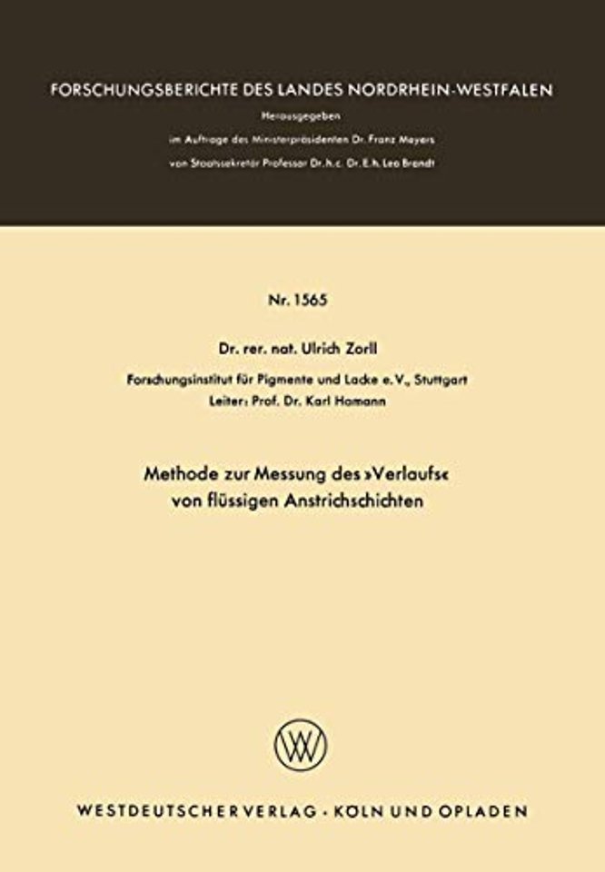 Methode zur Messung des »Verlaufs« von flüssigen Anstrichschichten