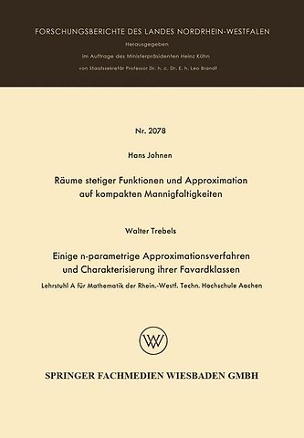 Räume stetiger Funktionen und Approximation auf kompakten Mannigfaltigkeiten