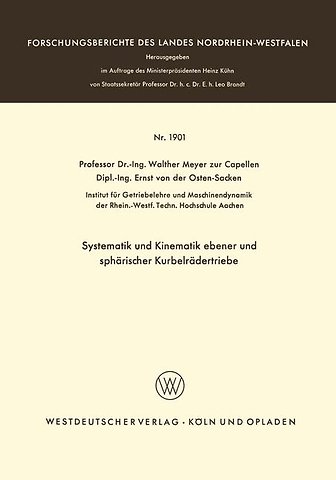 Systematik und Kinematik ebener und sphärischer Kurbelrädertriebe