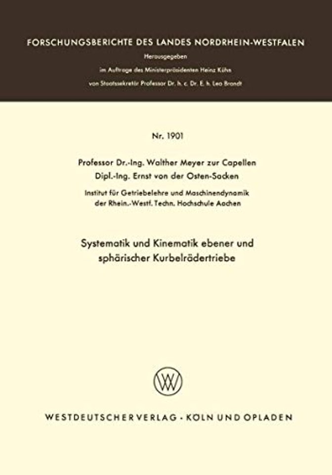 Systematik und Kinematik ebener und sphärischer Kurbelrädertriebe