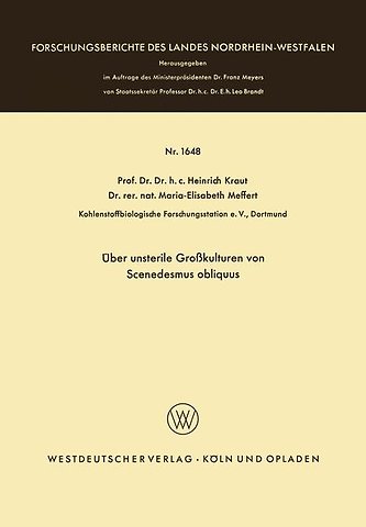 Über unsterile Großkulturen von Scenedesmus obliquus