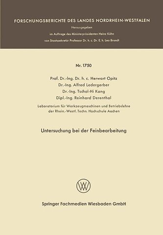 Untersuchung bei der Feinbearbeitung