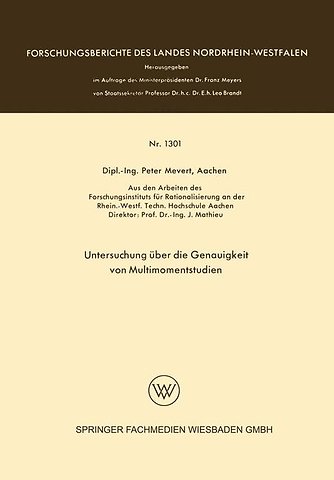 Untersuchung über die Genauigkeit von Multimomentstudien