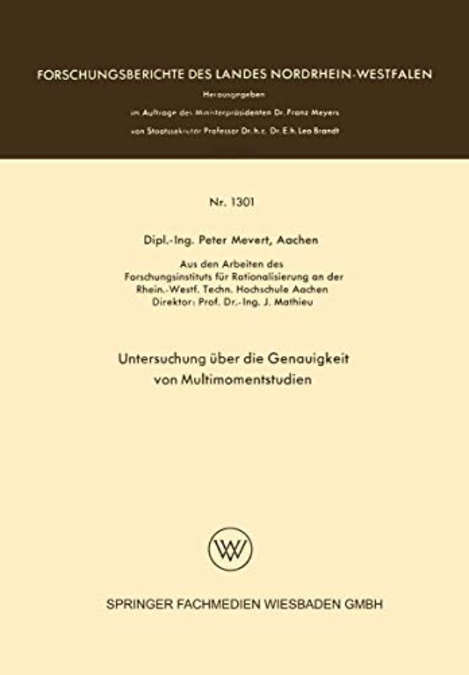 Untersuchung über die Genauigkeit von Multimomentstudien