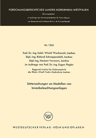 Untersuchungen an Modellen von Innenbeleuchtungsanlagen