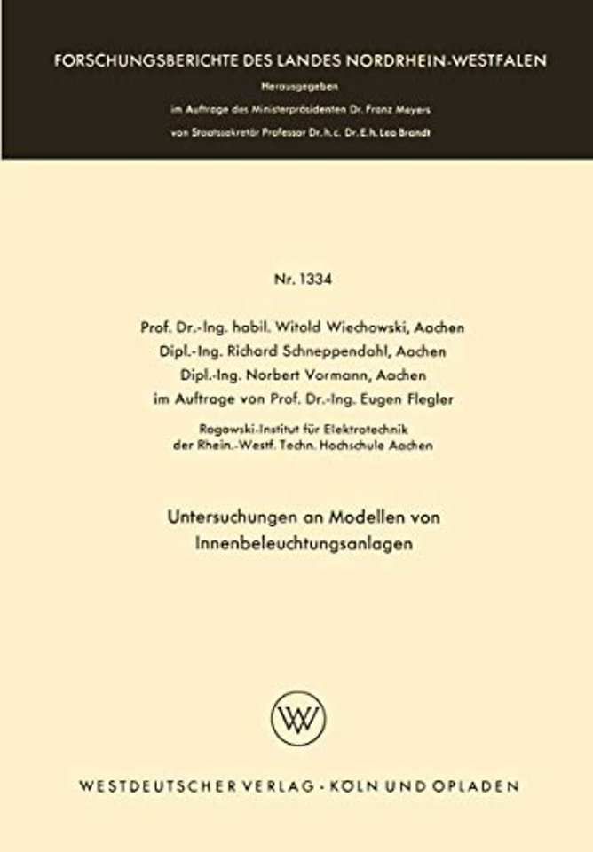 Untersuchungen an Modellen von Innenbeleuchtungsanlagen