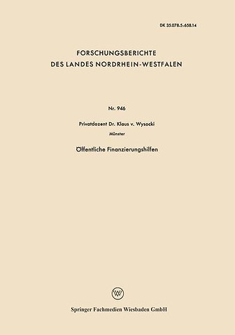 Öffentliche Finanzierungshilfen