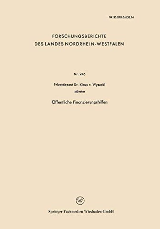 Öffentliche Finanzierungshilfen