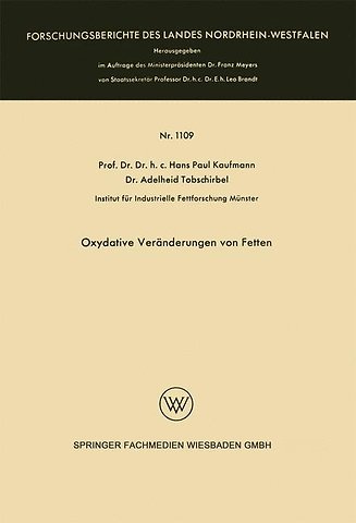 Oxydative Veränderungen von Fetten