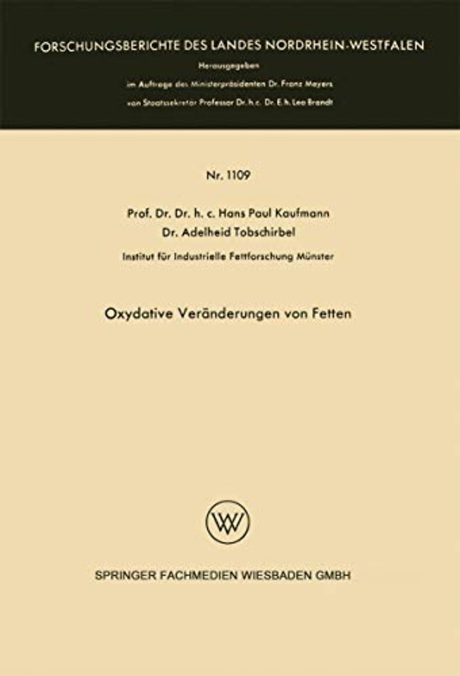 Oxydative Veränderungen von Fetten