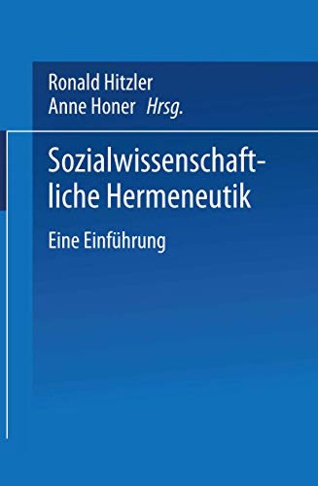Sozialwissenschaftliche Hermeneutik