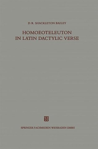 Homoeoteleuton in Latin dactylic verse