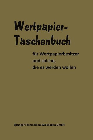 Wertpapier Taschenbuch