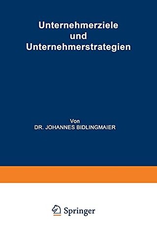 Unternehmerziele und Unternehmerstrategien