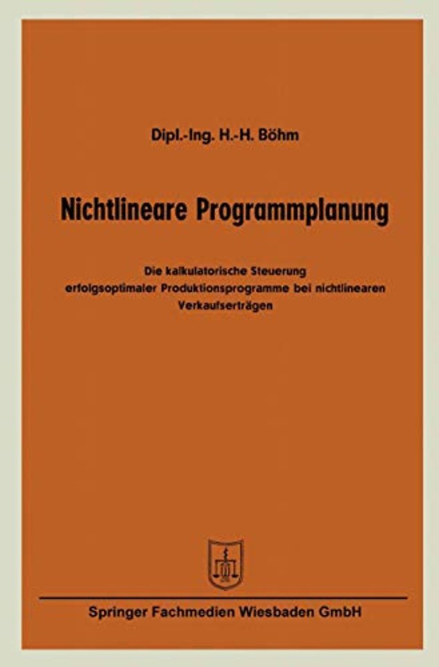 Nichtlineare Programmplanung