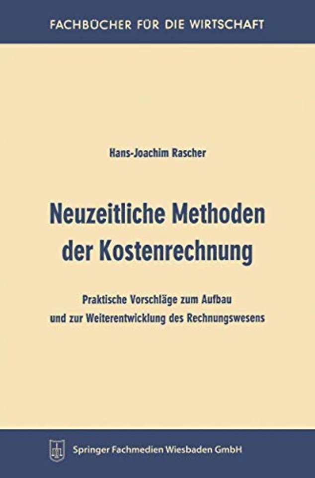 Neuzeitliche Methoden der Kostenrechnung