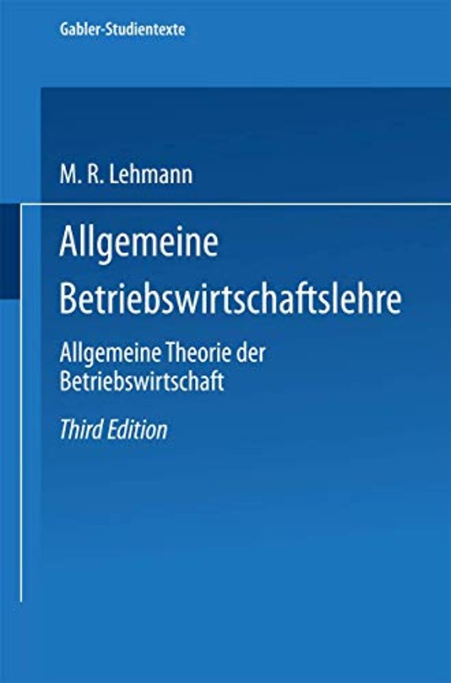 Allgemeine Betriebswirtschaftslehre