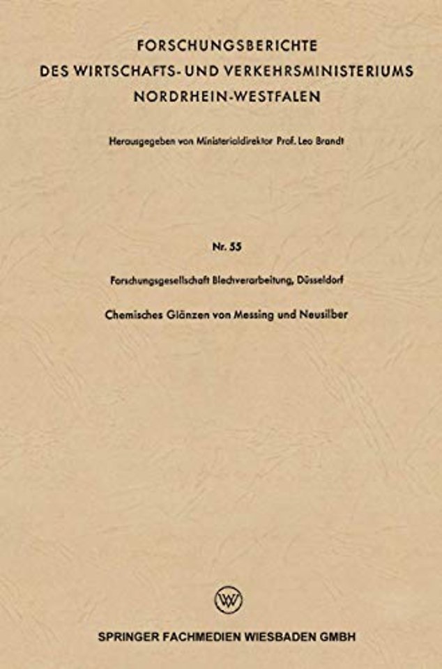 Chemisches Glänzen von Messing und Neusilber