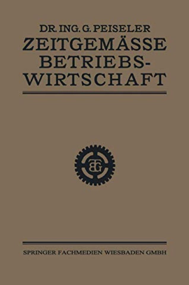 Zeitgemässe Betriebswirtschaft