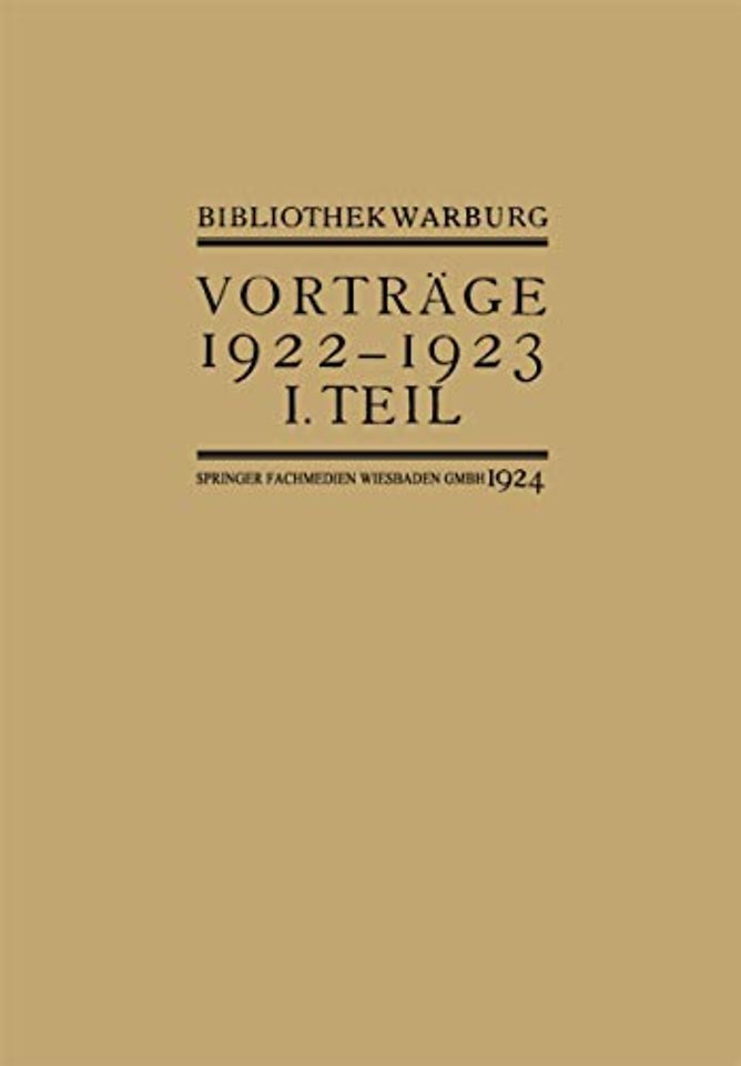 Vorträge der Bibliothek Warburg
