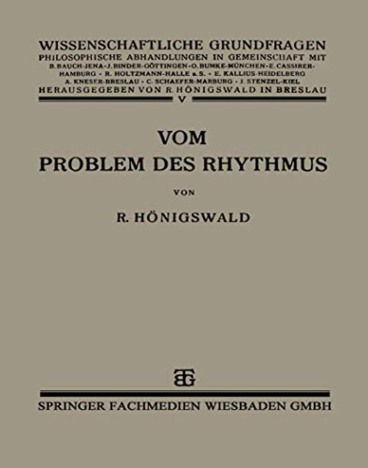 Vom Problem des Rhythmus
