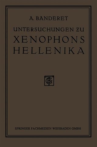Untersuchungen zu Xenophons Hellenika