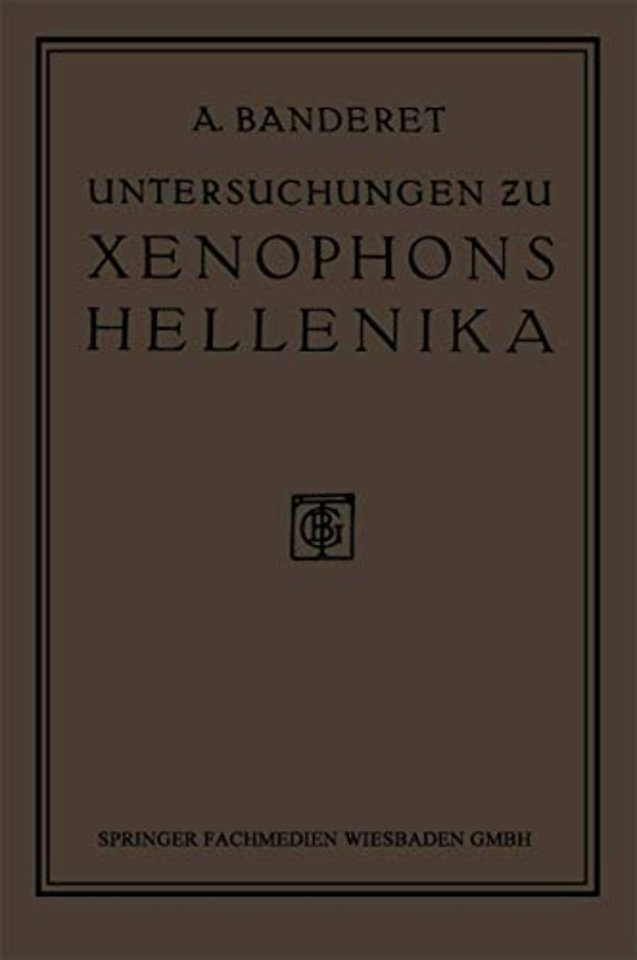 Untersuchungen zu Xenophons Hellenika