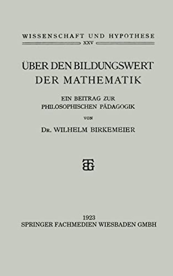 Über den Bildungswert der Mathematik