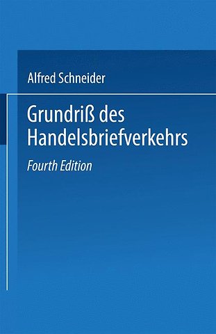 Grundriß des Handelsbriefverkehrs