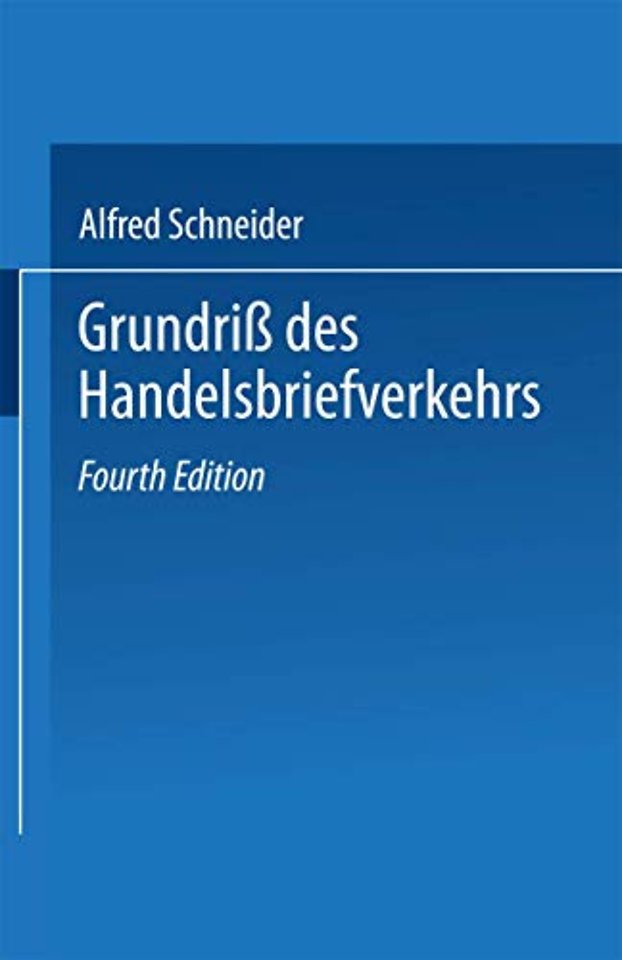 Grundriß des Handelsbriefverkehrs
