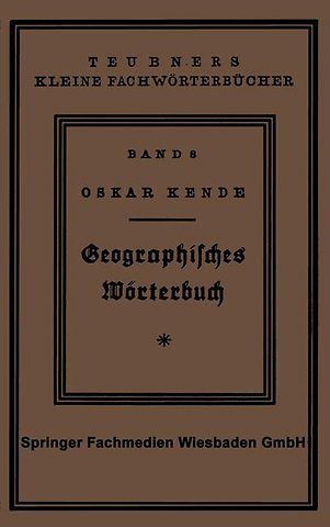 Geographisches Wörterbuch