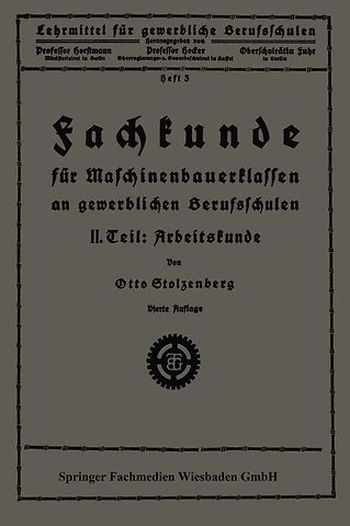 Fachkunde für Maschinenbauerklassen an gewerblichen Berufsschulen