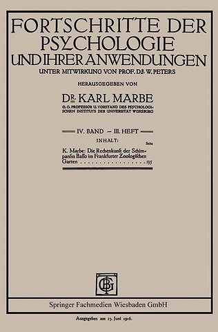Die Rechenkunst der Schimpansin Basso im Frankfurter Zoologischen Garten