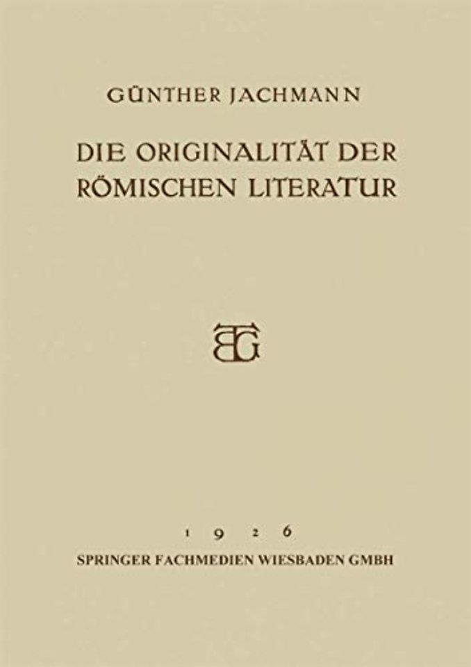 Die Originalität der Römischen Literatur